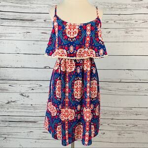 Kaleidoscope peach love cream sundress